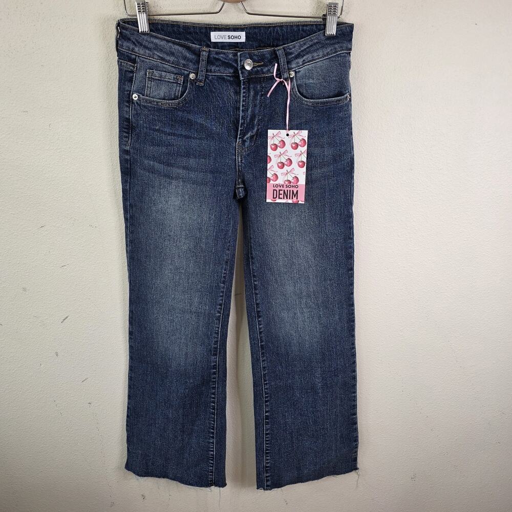 Jeans Love Soho Women's/Juniors Mid Rise Wide Leg Jeans Size 5 New